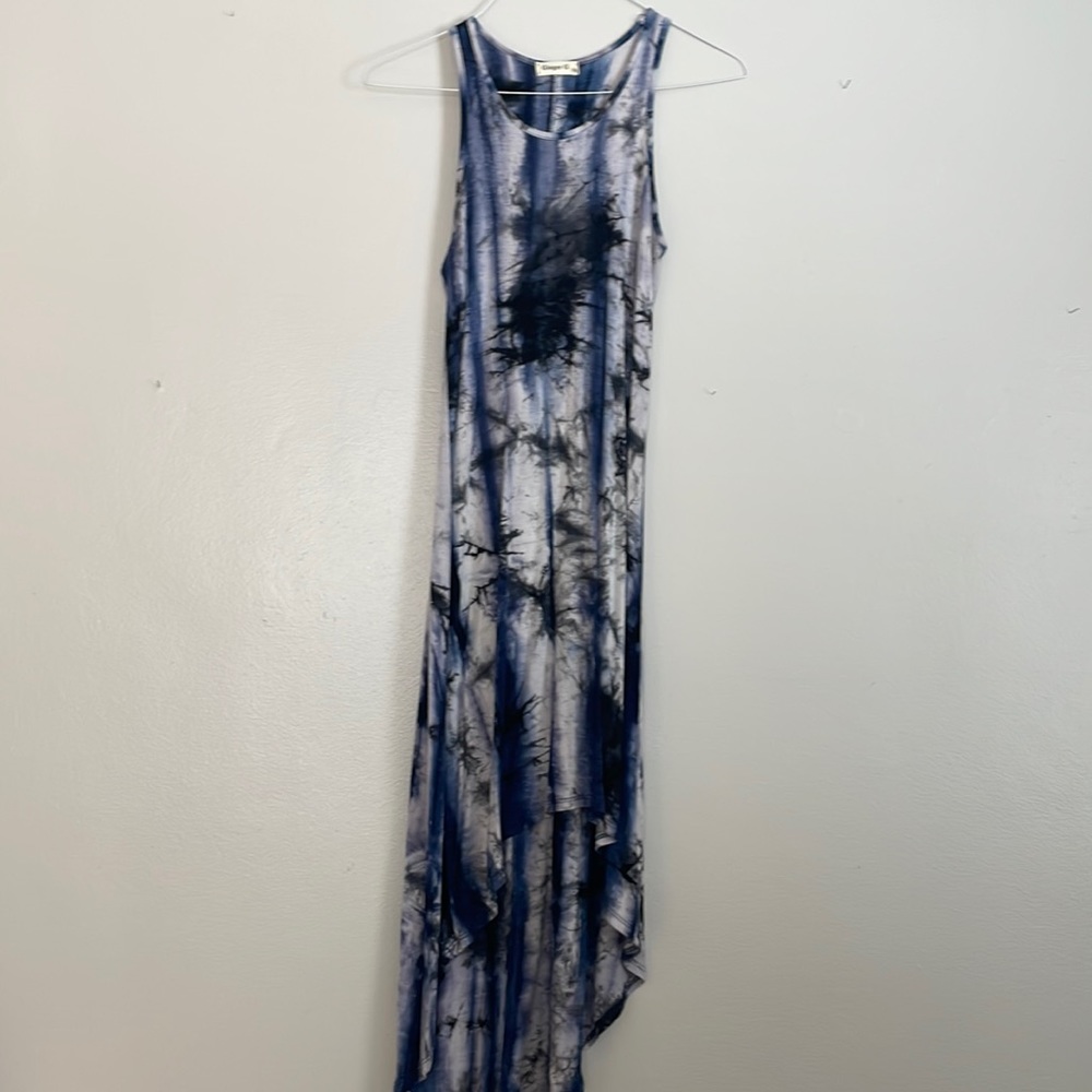 Ginger G blue bleached high low dress size medium